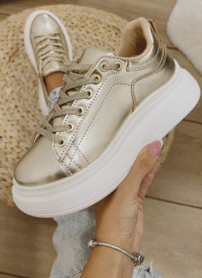 Women sneakers E564 - GOLD